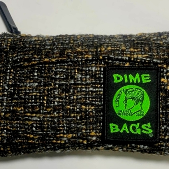 Dime Bag 5 inch long Padded Hemp Smell Proof Pouch in color name "CONCRETE". - Picture 2 of 5